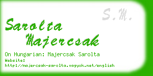 sarolta majercsak business card